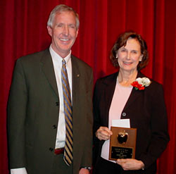 Ed Douglas, President CEF, and Teacher of the Year, Rosie Smith... click photo to enlarge.